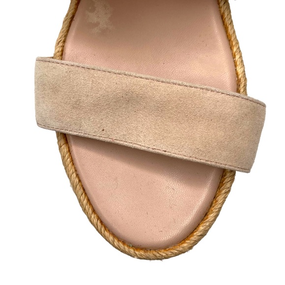 Alice + Olivia Platform Sandals Suede Nude Blush Slingback Jute Trim 6 Eur 36M - Picture 14 of 14